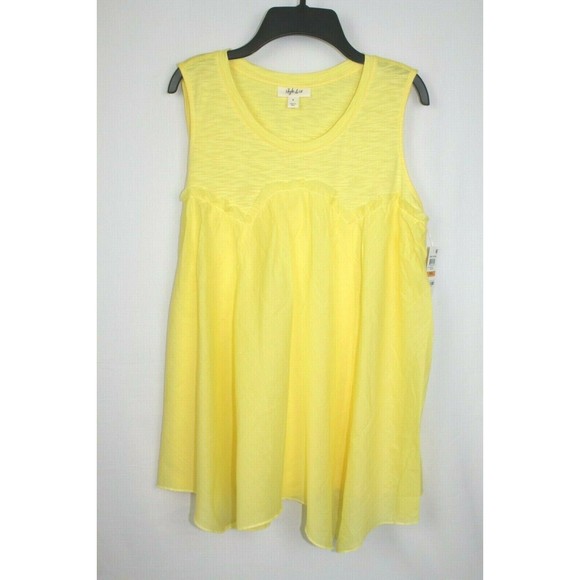Style&co Women's Sleeveless Tunic Blouse Shirt Top Size Small Color Yellow - Picture 2 of 3